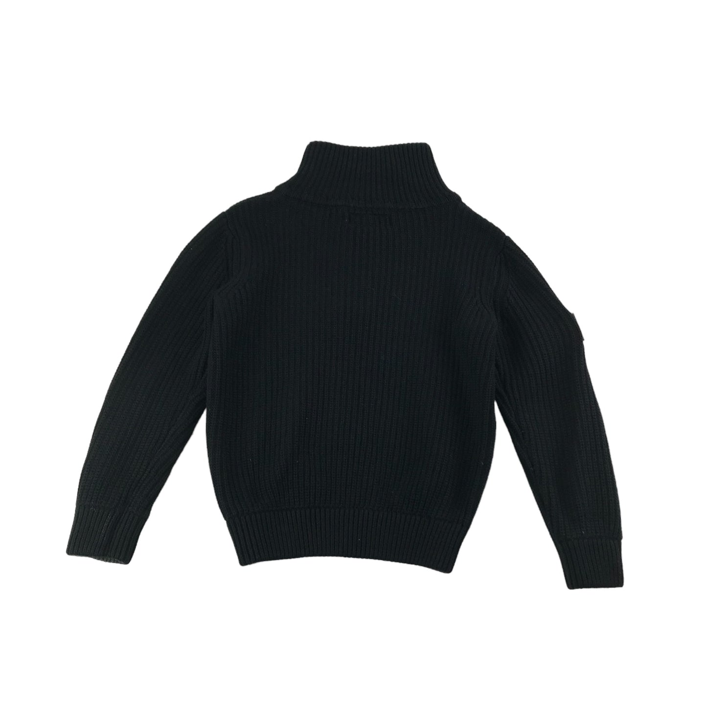 Next Jumper Age 6 Black Long Sleeve Half Zipper