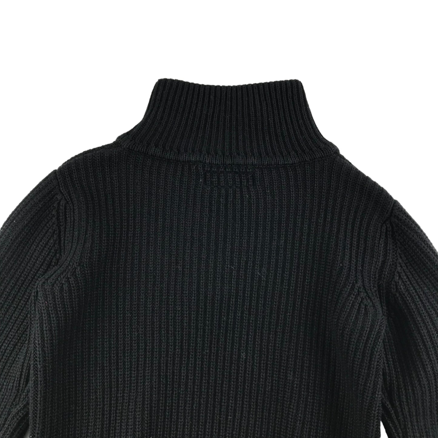 Next Jumper Age 6 Black Long Sleeve Half Zipper