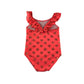 Primark swimsuit 5-6 years pink with shinny starry graphic print