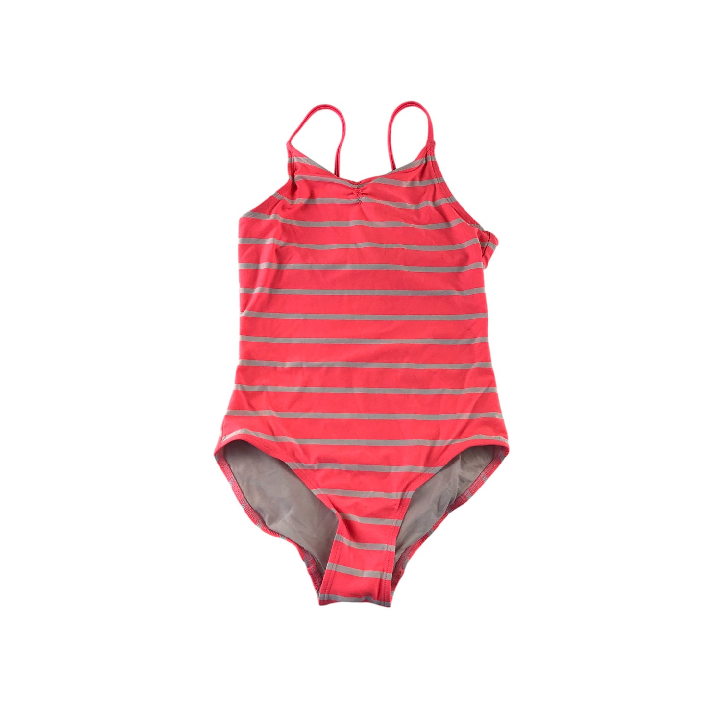 H&M swimsuit 7-8 years pink stripy spaghetti strap