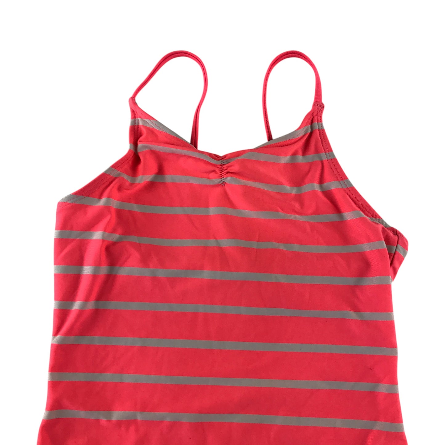 H&M swimsuit 7-8 years pink stripy spaghetti strap
