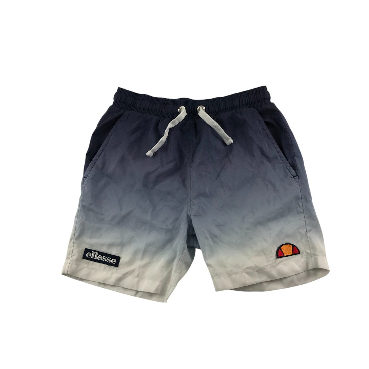 Ellesse swim trunks 10-11 years navy and white gradient panelled shorts