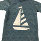 Next swim top 5-6 years bluish grey sail boat graphic design print