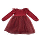 H&M dress 5-6 years red long sleeve top with tulle glittery skirt
