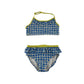 Boden swimsuit 8-9 years blue graphic pattern print 2 piece set