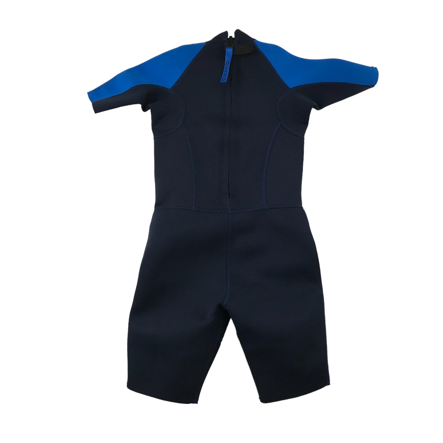 Decathlon wetsuit 8 years navy and blue short sleeve and leg