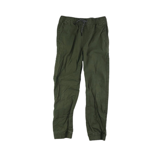 GAP Trousers Age 7 Khaki Green Pull Up Style Cuffed Legs