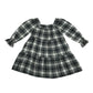 GAP dress 4-5 years black and white checked pattern with long sleeves cotton