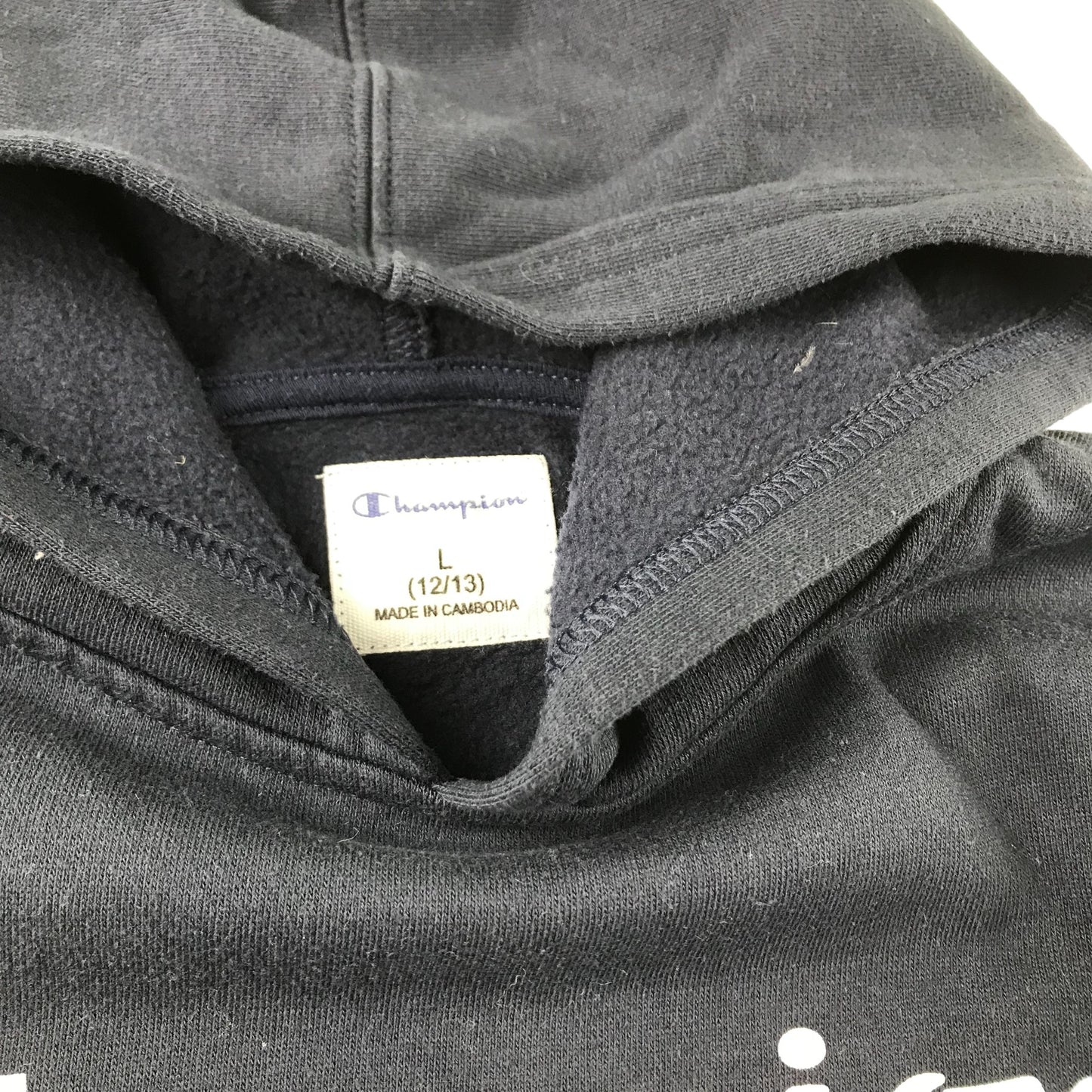 Champion Hoodie Age 12 Dark Navy Blue Pull Over