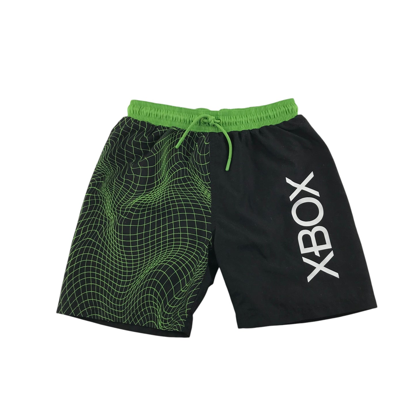 Primark swim trunks 9-10 years black and green Xbox print shorts