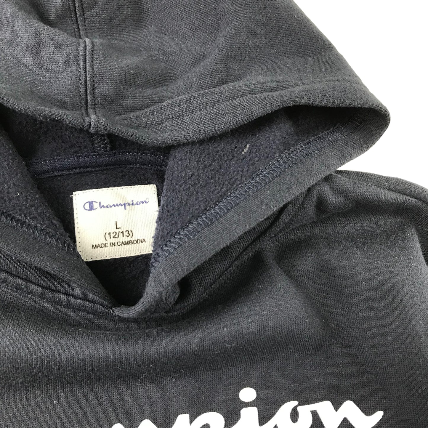 Champion Hoodie Age 12 Dark Navy Blue Pull Over