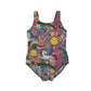 F&F swimsuit 5-6 years lilac cartoony graphic design print design colourful