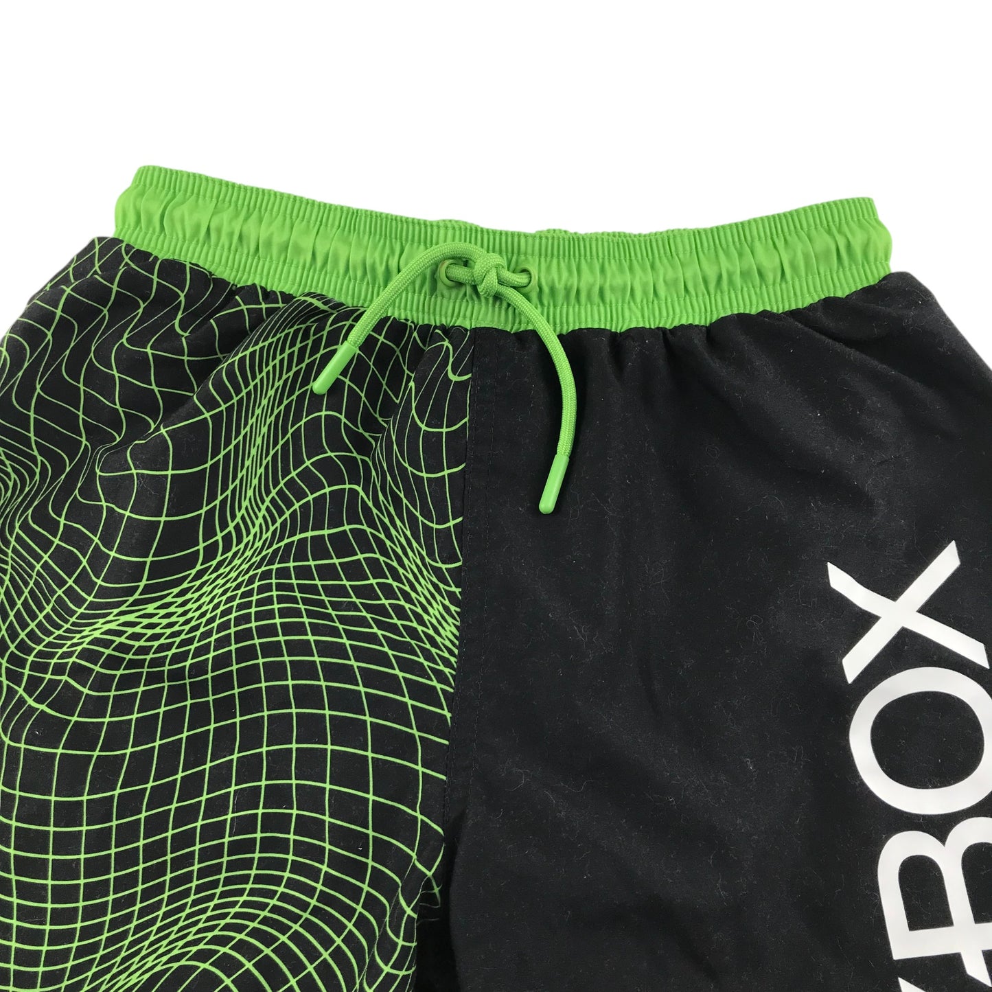 Primark swim trunks 9-10 years black and green Xbox print shorts