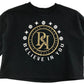 River Island Sweater Age 7 Black Cropped Believe In You Print Pattern