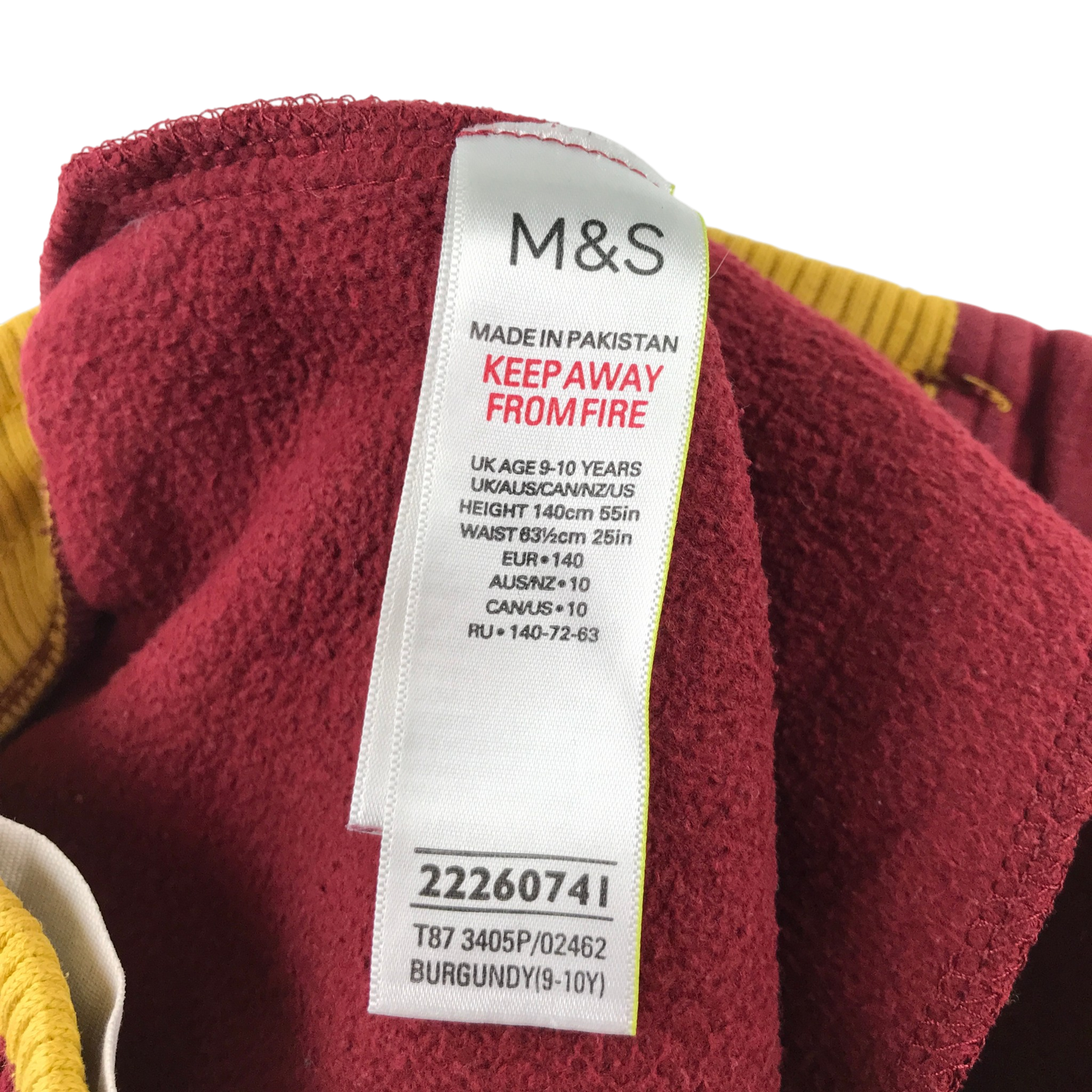 M&S 9-10 years red set