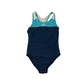 Slazenger swimsuit 7-8 years navy and blue with logo