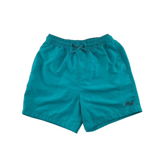 Next swim trunks 9-10 years aqua blue plain shorts