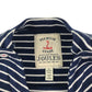 Joules dress 5-6 years navy with white stripes and 2 front pockets with graphic prints