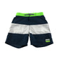 H&M swim trunks 11-12 years navy white green panelled shorts