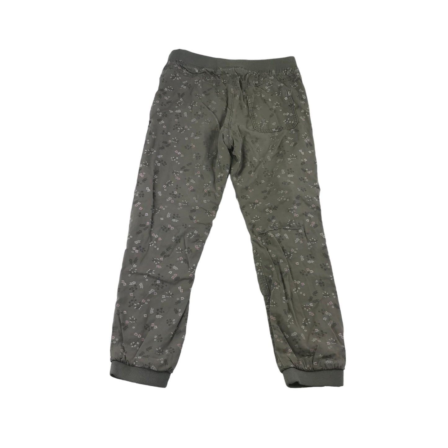 H&M Trousers Age 7 Grey Floral Pattern