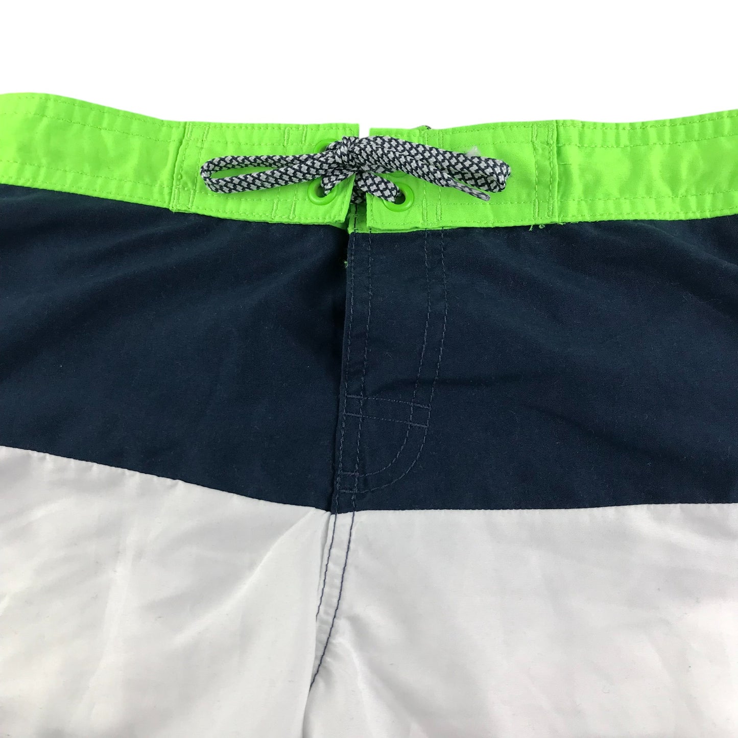 H&M swim trunks 11-12 years navy white green panelled shorts