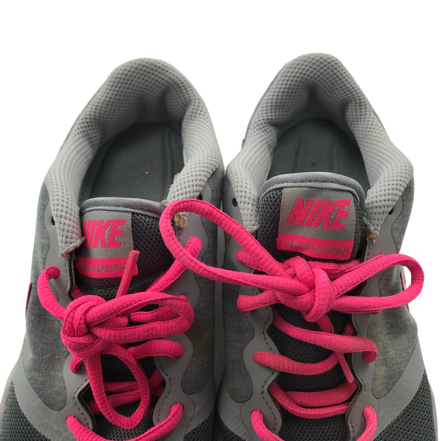 Nike Grey and Pink Trainers Shoe Size 4