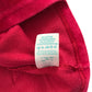 Mothercare dress 5-6 years red velvety with floral detailing centred below neckline