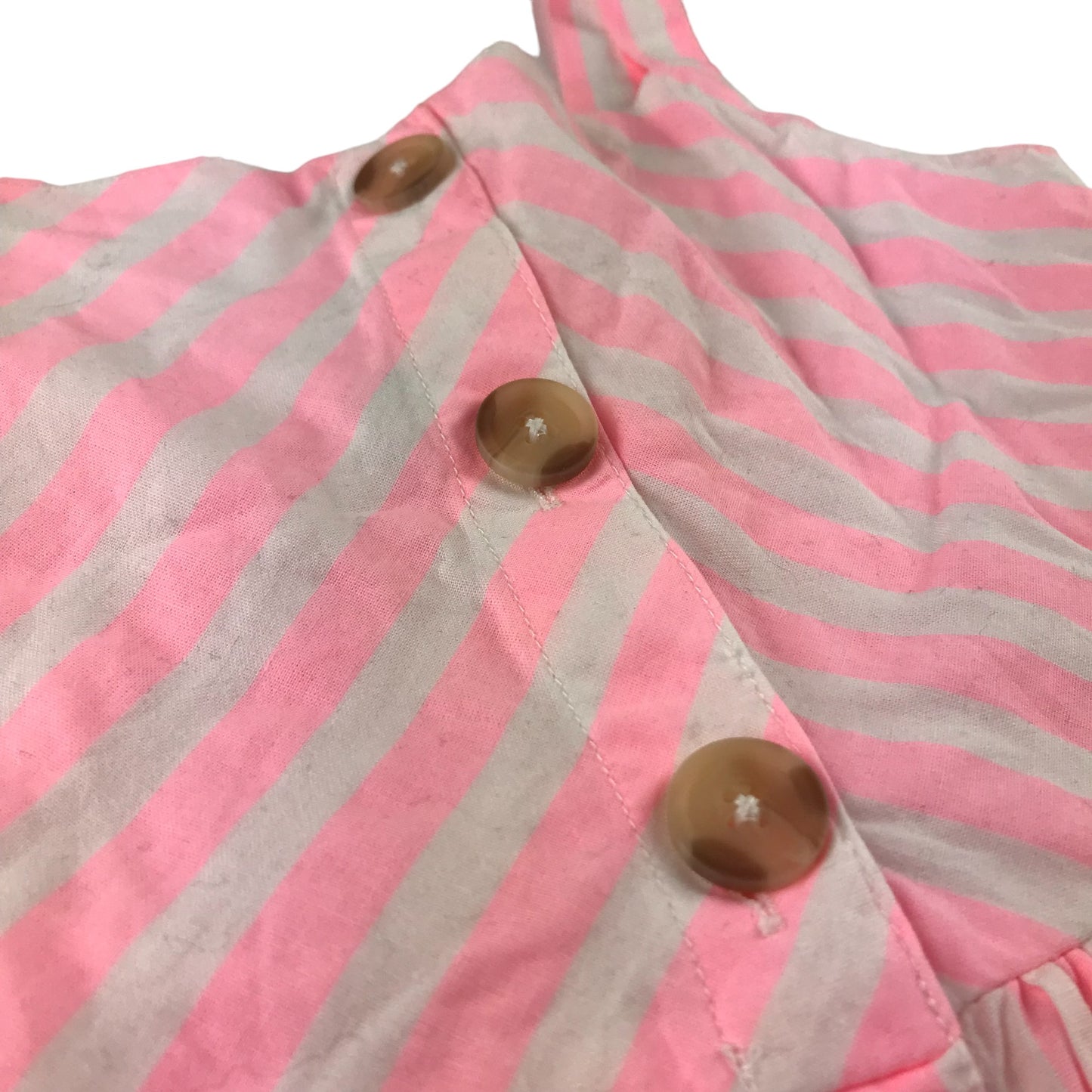 F&F dress 10-11 years pink and white stripy summer long blouse cotton