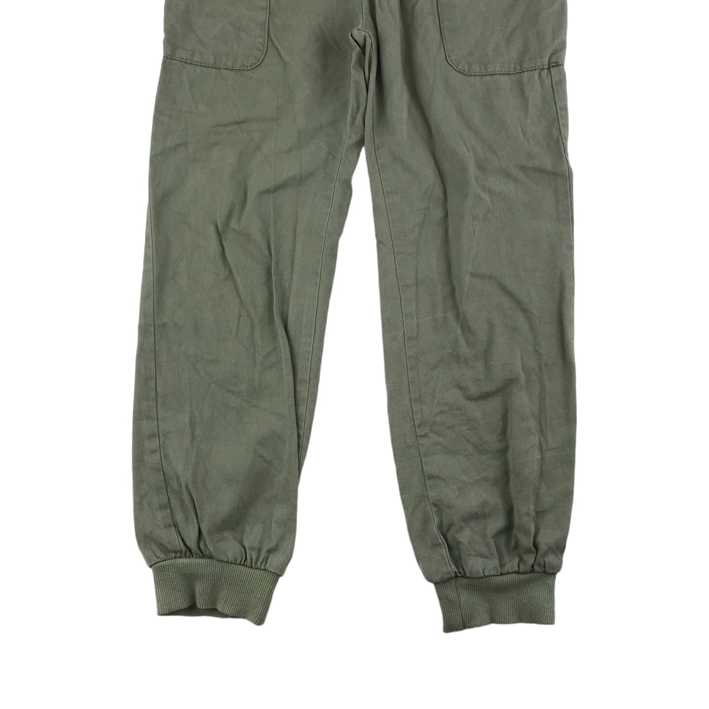 Primark Trousers Age 9 Khaki Green Pull Up with Pockets