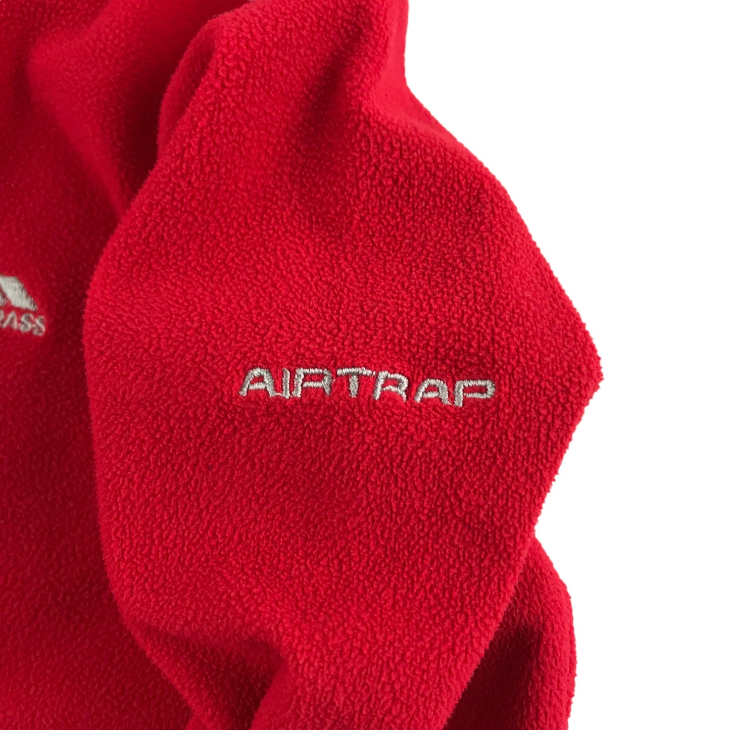 Trespass Fleece Age 7 Red Plain Half Zipper Collar