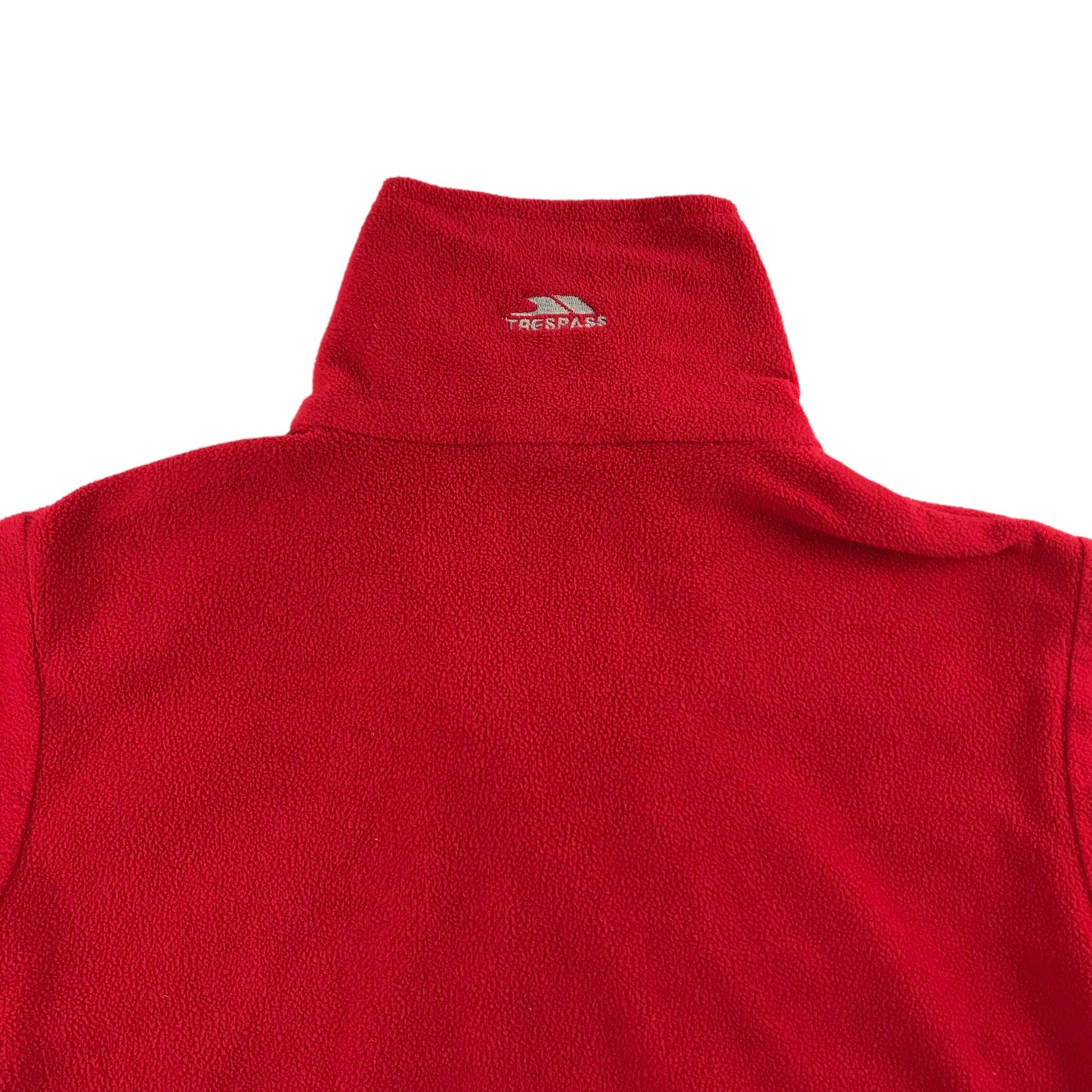 Trespass Fleece Age 7 Red Plain Half Zipper Collar