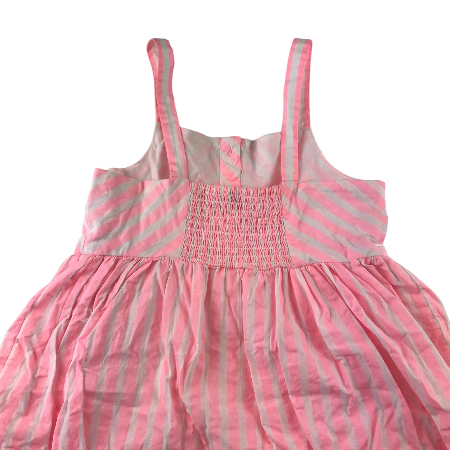 F&F dress 10-11 years pink and white stripy summer long blouse cotton