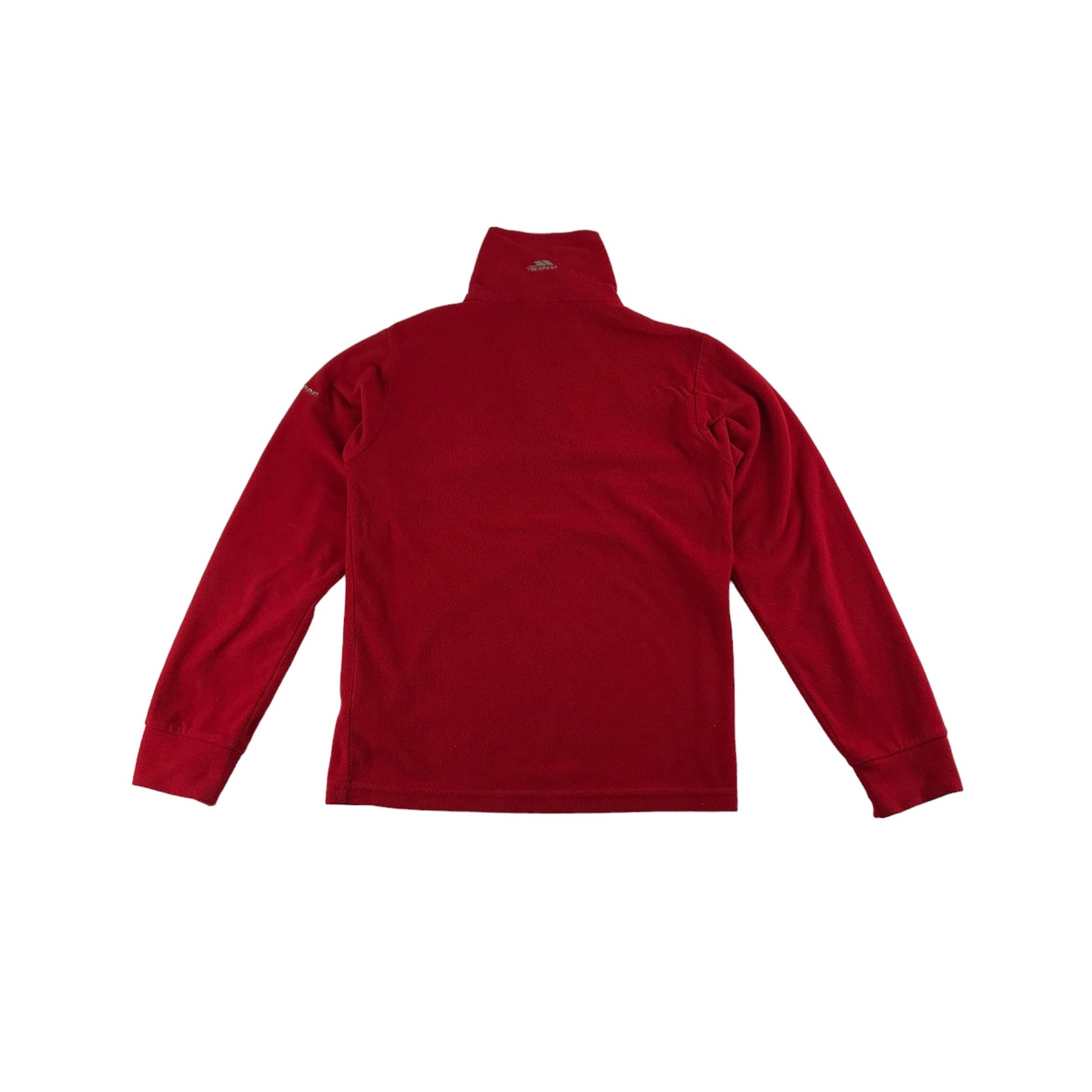 Trespass Fleece Age 7 Red Plain Half Zipper Collar