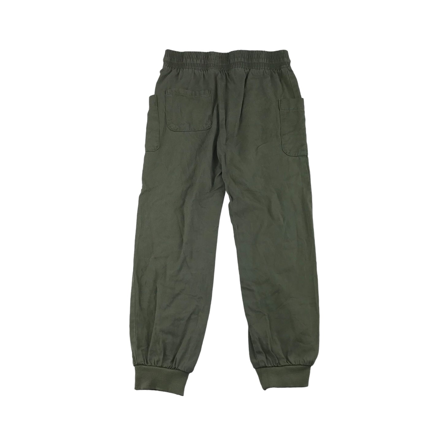 Primark Trousers Age 9 Khaki Green Pull Up with Pockets