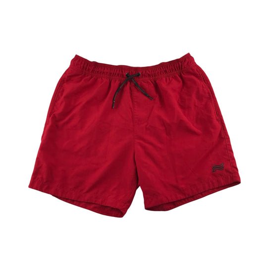 Next swim trunks 12-13 years red plain shorts