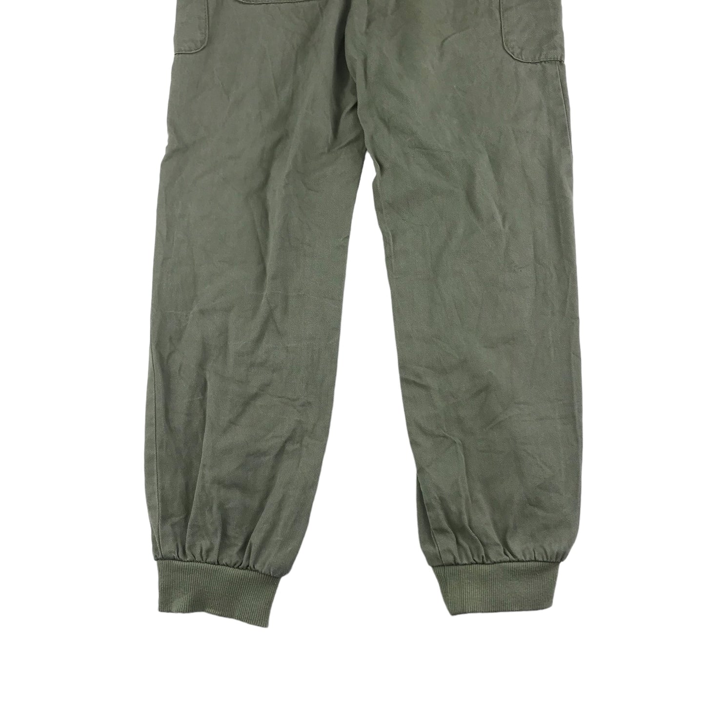 Primark Trousers Age 9 Khaki Green Pull Up with Pockets