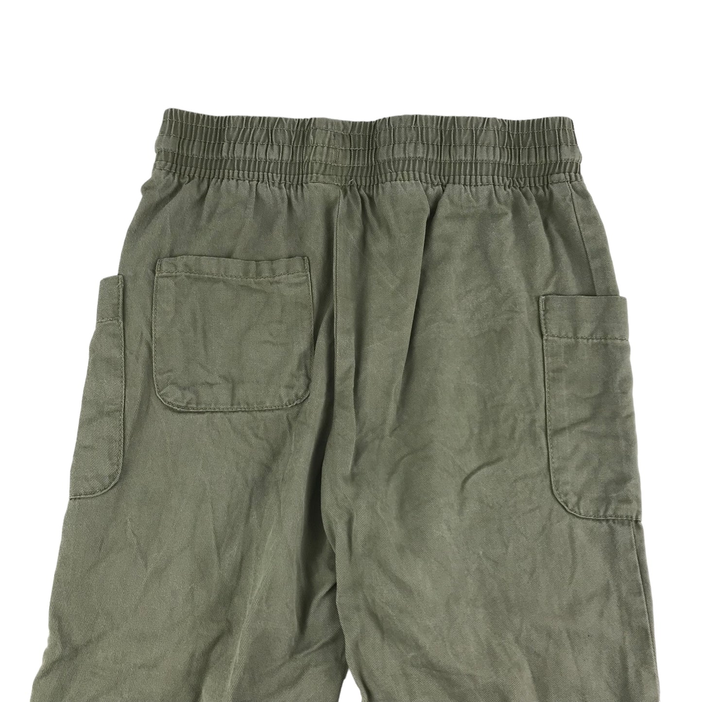 Primark Trousers Age 9 Khaki Green Pull Up with Pockets