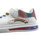 Daodan Chaoren trainers shoe size 2 white fun multicoloured rainbow and glittery design