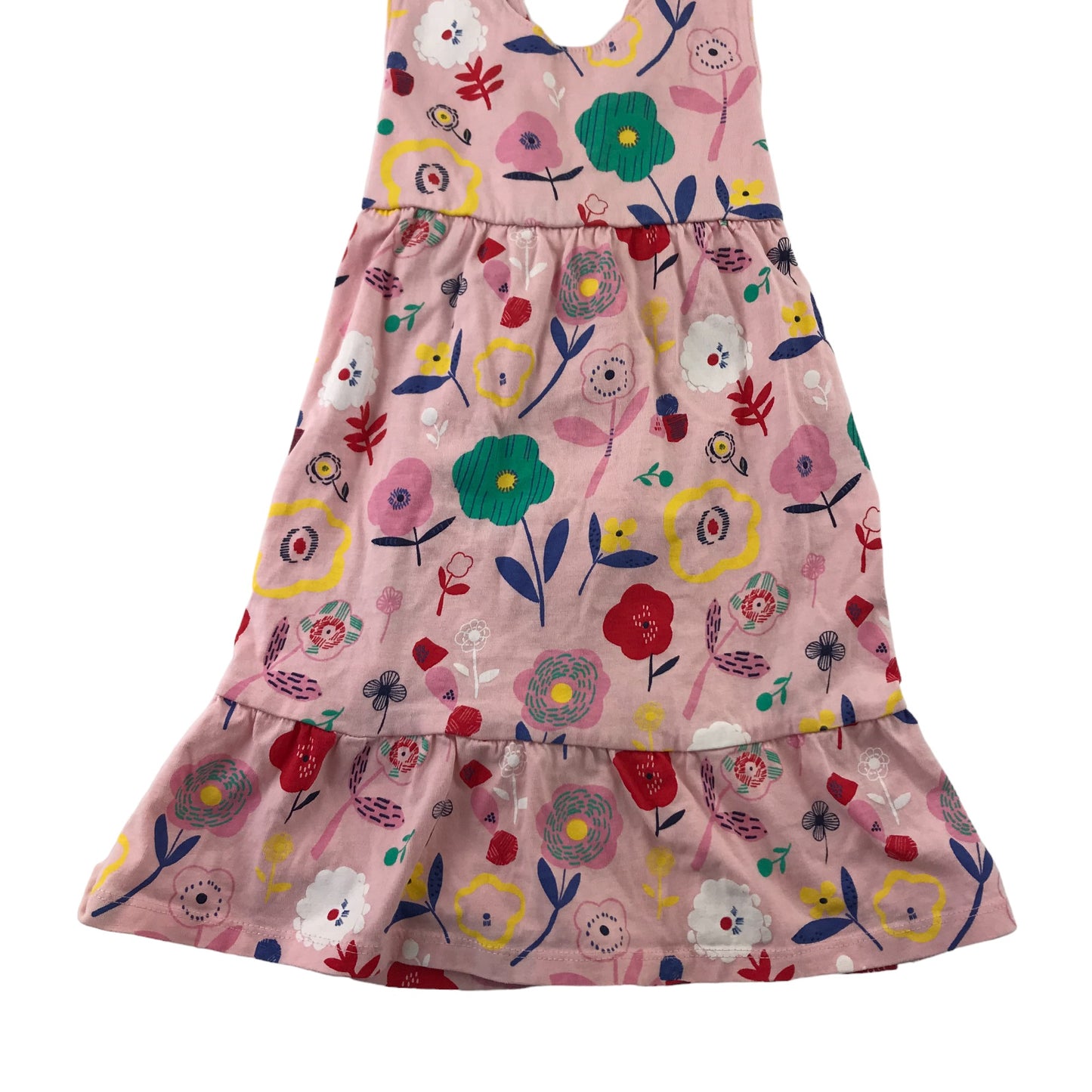 Mothercare dress 5-6 years pink floral pinafore style cotton