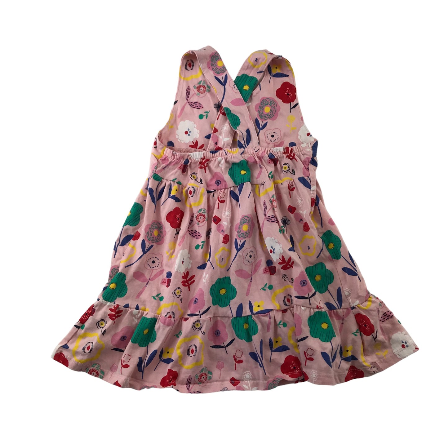 Mothercare dress 5-6 years pink floral pinafore style cotton