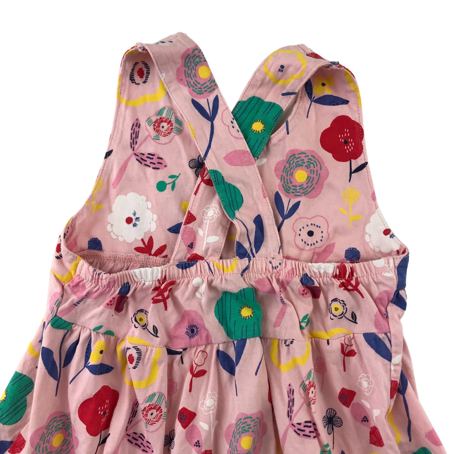 Mothercare dress 5-6 years pink floral pinafore style cotton