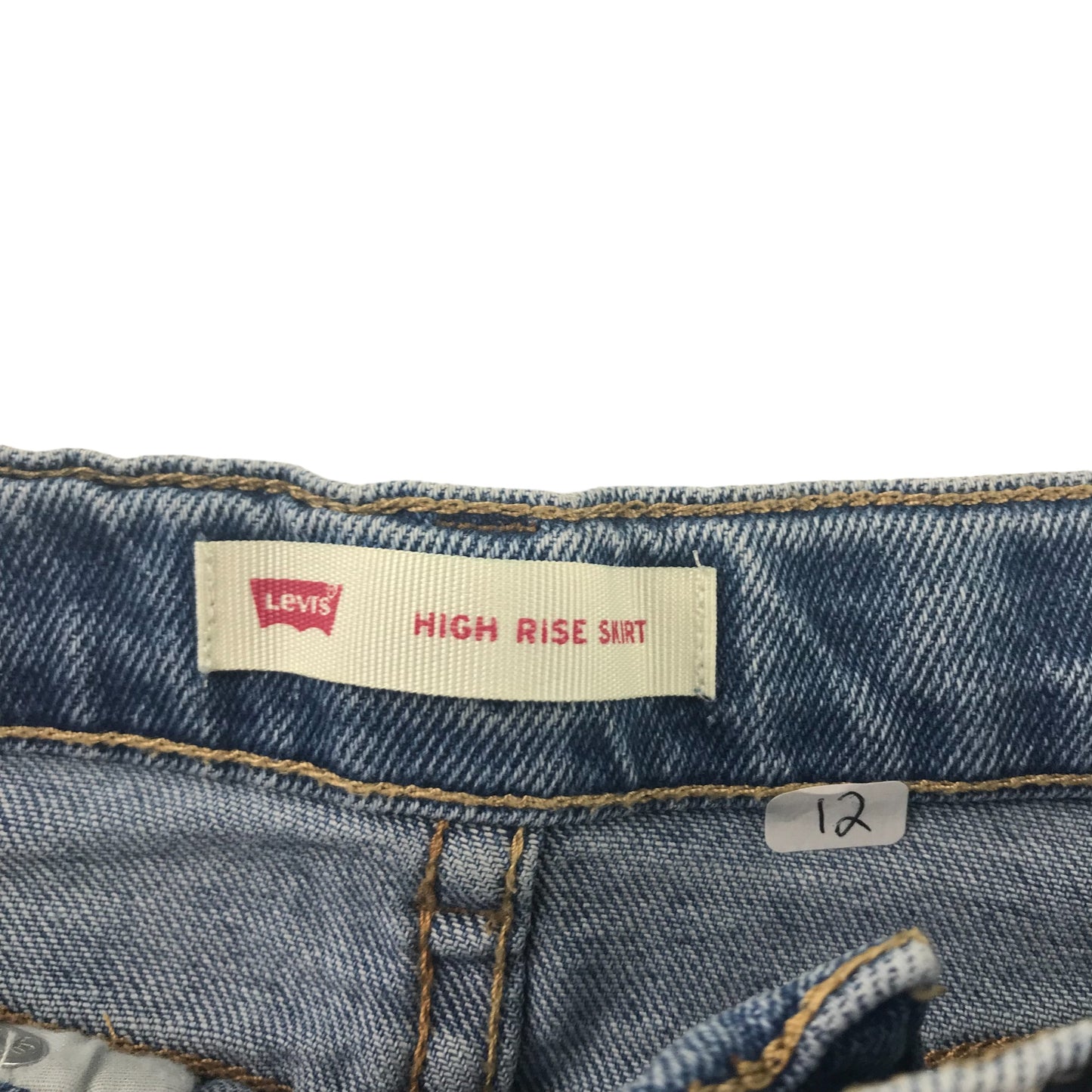 Levis Skirt Age 12 Light Blue Denim Cut Off