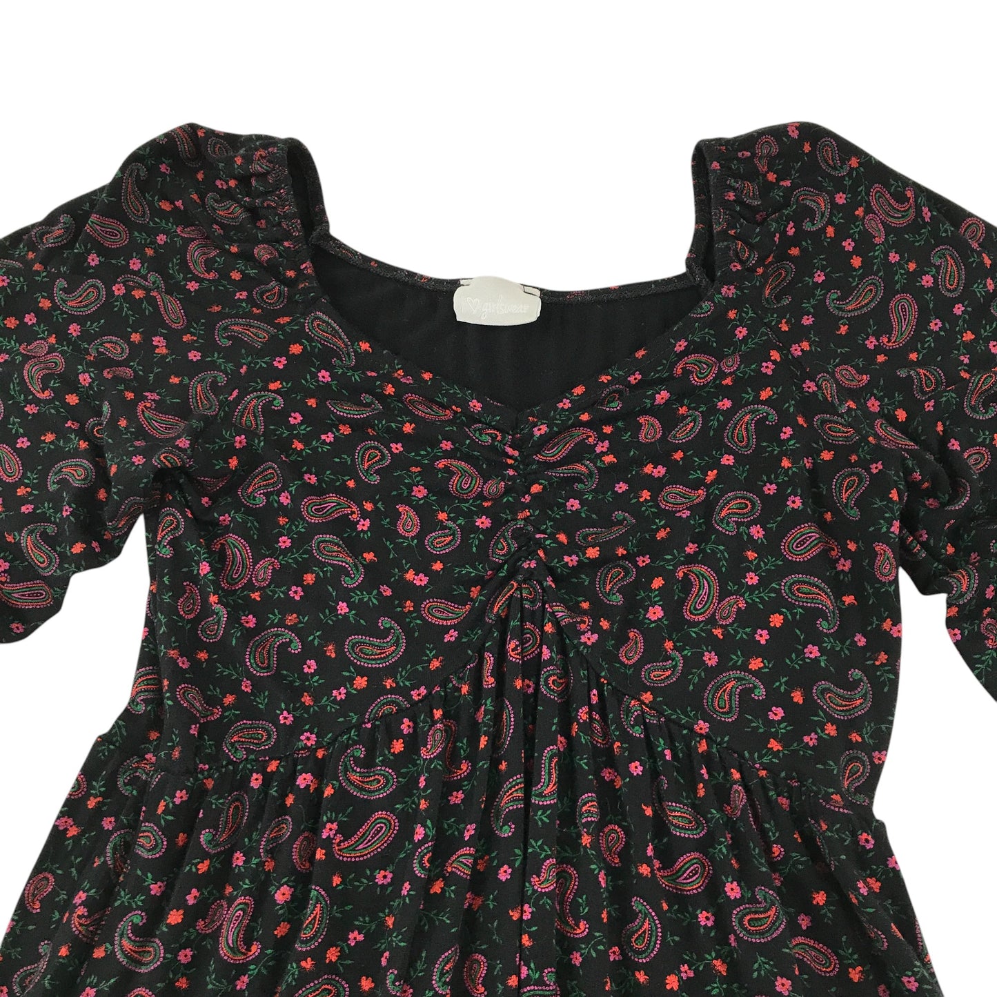 Matalan dress 11-12 years multicolour paisley pattern long sleeve