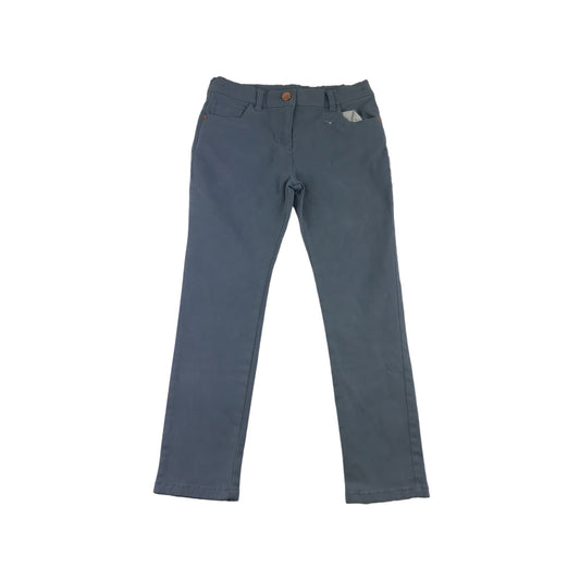 F&F Trousers Age 8 Light Blue Straight Leg Denim