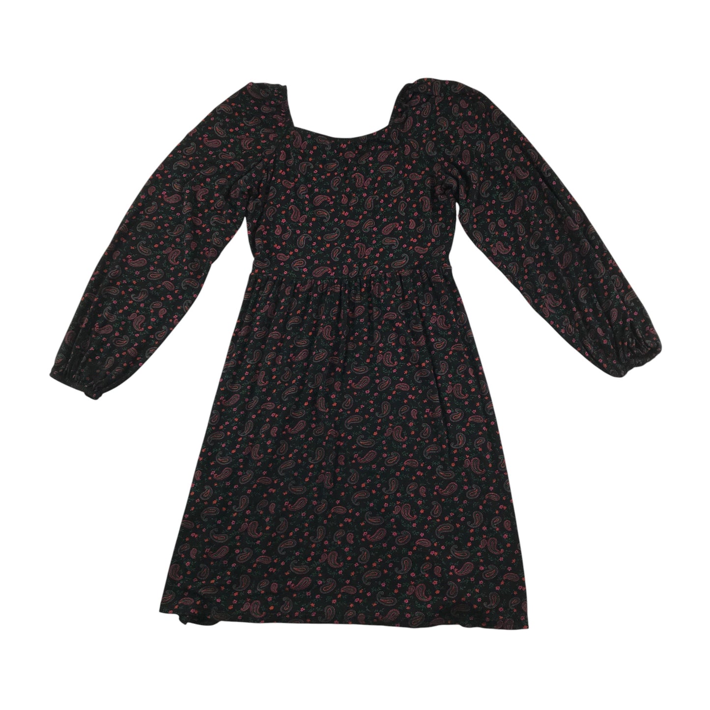 Matalan dress 11-12 years multicolour paisley pattern long sleeve