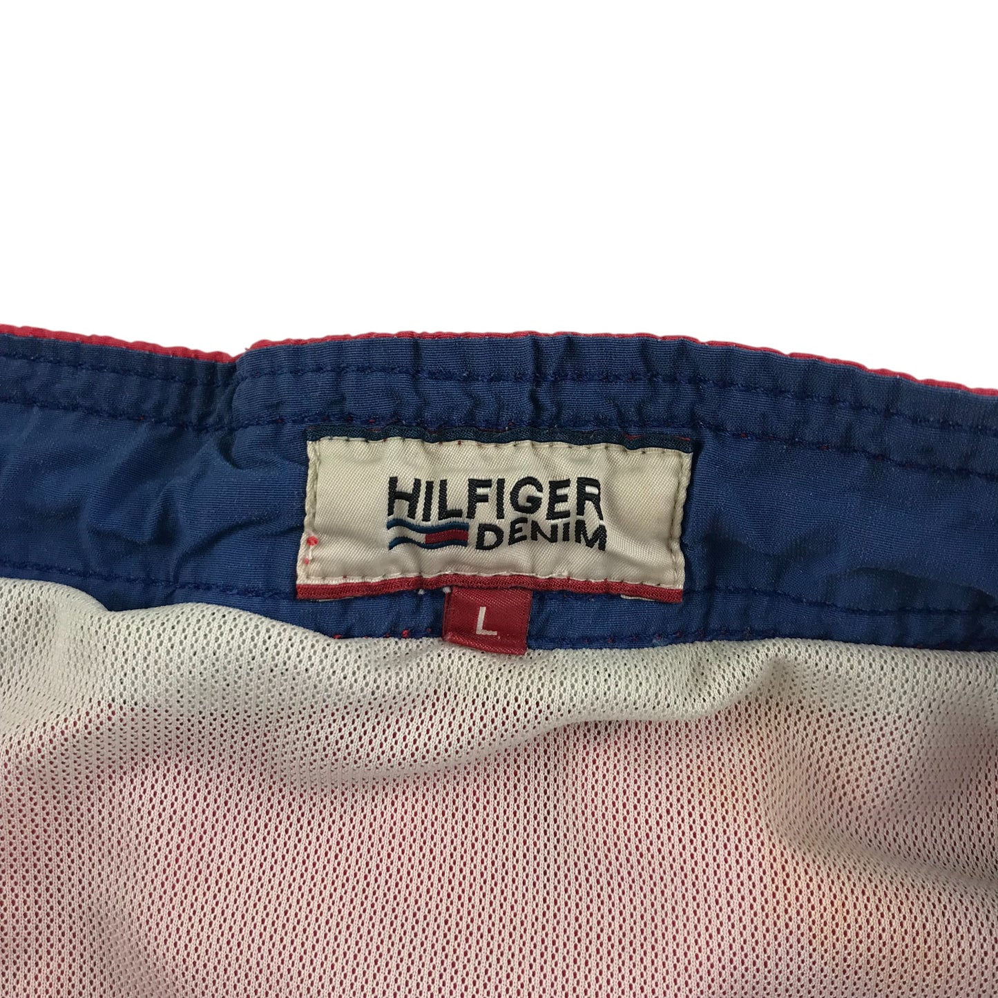 Tommy Hilfiger swim trunks men's size L dark salmon pink plain shorts