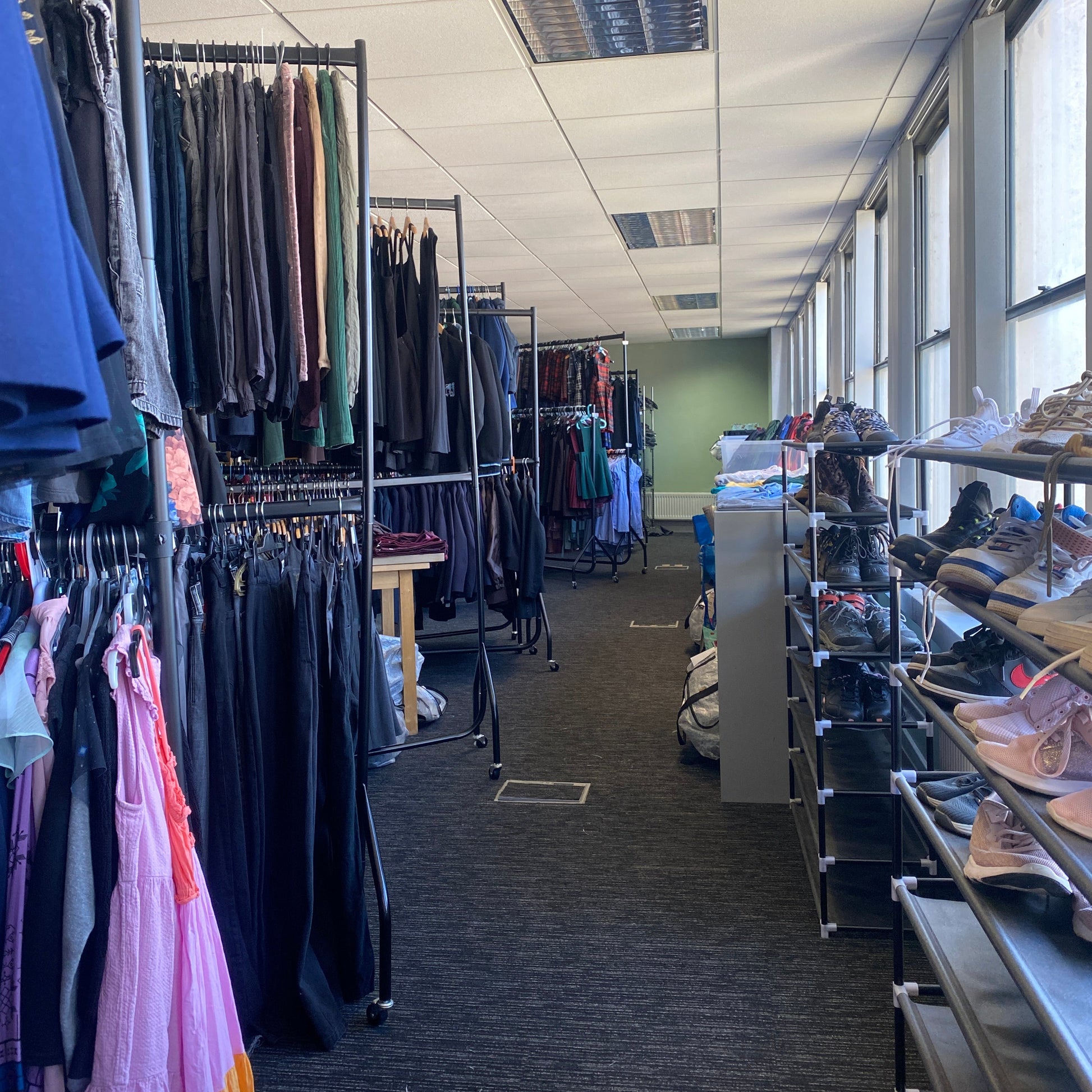 Secondhand kids clothing and shoes.