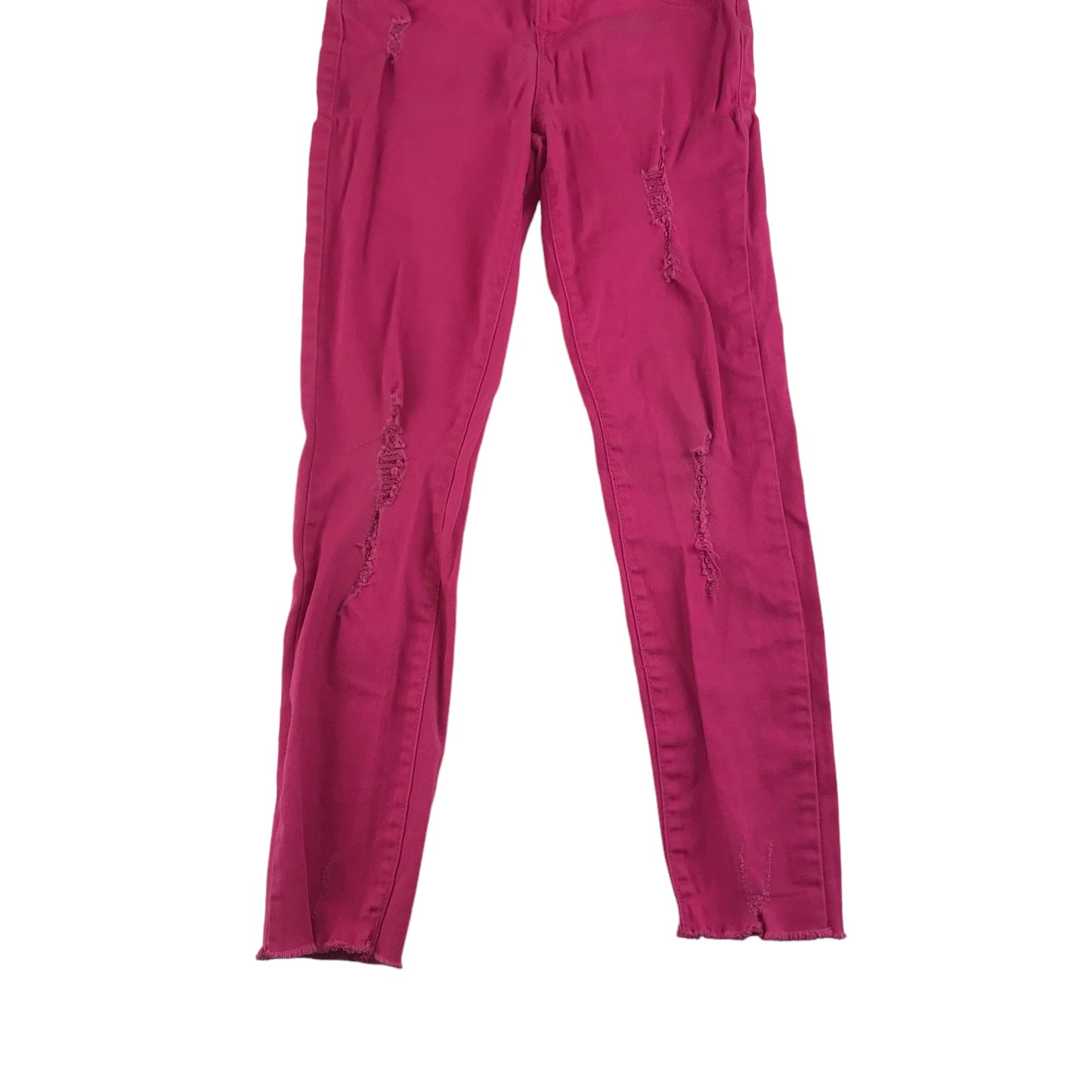 Primark Trousers Age 8 Fuchsia Pink Skinny Fit with Rips