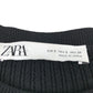 Zara dress  womens small black long sleeve ribbed pattern