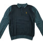 Next polo shirt 10-11 years blue knitted long sleeve pattern cotton